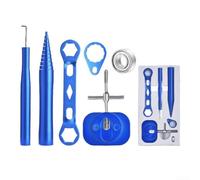 Ensemble d'outils de réparation de moulinet de pêche, extracteur de goupille de roulement avec clé à écrou en métal, cône trapézoïdal pour l'entretien du lancer (bleu)