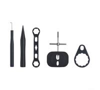 Ensemble d'outils de réparation de moulinet de pêche, extracteur de goupille de roulement avec clé à écrou en métal, cône trapézoïdal pour l'entretien du lancer (noir)
