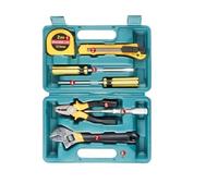 Ensemble d'outils de réparation Ensemble d'outils 8/9/12/13 pièces, kit d'outils ménagers généraux avec boîte à outils en plastique(13 in 1 Box BLACK)