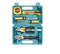 Ensemble d'outils de réparation Ensemble d'outils 8/9/12/13 pièces, kit d'outils ménagers généraux avec boîte à outils en plastique(8 in 1 Box Blue)