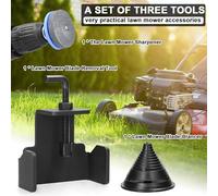 Ensemble d'outils de Retrait de Lame de Tondeuse à Gazon, affûteur Robuste, Support d'équilibre, Kit d'accessoires de Remplacement pour l'entretien de la Tondeuse à Gazon