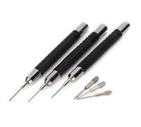 Ensemble D'outils de Retrait de Maillons de Bracelet de Montre en Alliage pour Un Retrait Rapide des Poinçons de Goupille, Kit de 3 Pièces Durable et Pratique avec Poignée Antidérapante