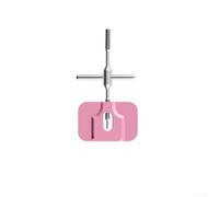 Ensemble d'outils de retrait de moulinet de pêche avec rou et cône trapézoïdal dans boîte de rangement en alliage d'aluminium résistant aux chocs pour réparation de moulinet (rose)