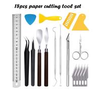 Ensemble D'outils De Scrapbooking 18 Pièces, Papier Découpé À La Main, Carte De V¿Ux Faite Maison, Ensemble De Scrapbooking, Accessoires De Lettrage Faits À La Main