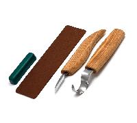 Ensemble d'outils de sculpture de cuillère Beavercraft avec couteau de détail (2 couteaux + accessoi