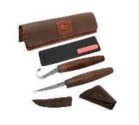 Ensemble d'Outils de Sculpture de Cuillère Beavercraft (C4X + SK5RX + accessoires d'affûtage) en Cui