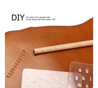 Ensemble D'outils De Sculpture Du Cuir, Poinçon En Plastique, Ensemble D'outils De Bricolage, Combinaison De Type Mobile, Alphabet, Lettre, Numéro, Ensemble De Tampons