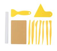 Ensemble d'outils de sculpture en argile 11 pièces pour les jeunes |Bâton de boue acrylique et grattoir à sculpter pour lisser/façonner/raffiner |Kit d'artisanat en plastique sûr,