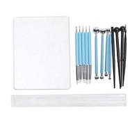 Ensemble d'outils de sculpture en argile avec stylet à bille, outils de poterie à double extrémité, kit de modélisation de sculpture professionnel avec pointes en acier