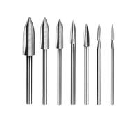 Ensemble D'outils De Sculpture Sur Bois Hss, Outil De Gravure 2.35-10mm Pour Outil Rotatif, Routeur À Bois À Tige De 1/8 Pouces 7 Pièces
