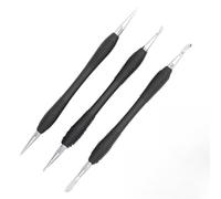 Ensemble d'outils de sculpture sur cuir, kit de gaufrage en acier inoxydable avec poignée en caoutchouc, pour dessiner des lignes et sculpter des figures dans le travail du cuir