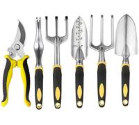 Ensemble d'outils de sécateur de jardinage, pelle à râteau, outils for plantes domestiques, jardinage multifonctionnel for ameublir le sol et la transplantation(Type 4)