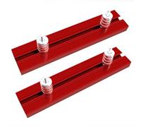 Ensemble d'outils de serrage de positionnement pour le travail du bois avec fente coulissante et table de scie, trou pour chien, pour établi, 4 chiens de banc + 4 vis en T, rouge/argent, 17,8 mm