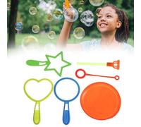 Ensemble D'outils De Soufflage De Bulles Pour Enfants, Jouet Bâton De Maternelle, Bulle D'étoile Soufflant À Cinq Points, Motif En Forme De Coeur À Z6x5 6 Pièces