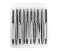 Ensemble d'outils de taraudage à filetage métrique pour machine - 10 pièces - Conception à flûte droite en acier rapide - Comprend les tailles M3 M8 M10 M12 et M3 x 0,5 pour (M3 * 0,5 (10 pièces))