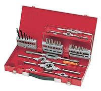 Ensemble d'outils de taraudage de 44 pièces, comprend divers forets et embouts, idéal pour créer des filetages et travailler sur des projets de bricolage.