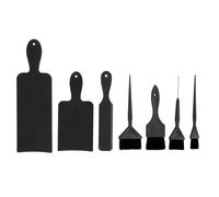 Ensemble d'outils de teinture pour cheveux 7 pièces, planche de mise en évidence et kit de brosses, brosse de coloration, outils de brosse à palette pour salon de coiffure (Noir)