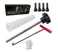Ensemble D'outils De Tige Valves Pneu Solution Réparation Pneu À Forte Résistance Idéal Pour Le Garage Domicile Ou Les Réparations Routières D'urgence Outil En Métal Forte Résistance