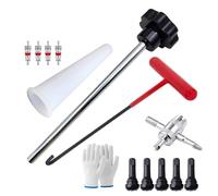 Ensemble D'outils De Tige Valves Pneu Solution Réparation Pneu À Forte Résistance Idéal Pour Le Garage Domicile Ou Les Réparations Routières D'urgence Outil En Métal Forte Résistance