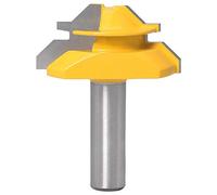 Ensemble d'outils de toupie à rainure et languette tige ½ '' avec mèche à onglet à verrouillage à 45 ° tige ½ '' 12 mm - acier massif, outils de menuiserie(1pcs 12mm shank)