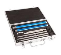 Ensemble d'outils de tour en carbure de 8 pièces outils de tournage en bois à pointe en carbure avec boîte de rangement (2 poignées, 4 barres d'outils, 2 clés)