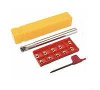 Ensemble d'outils de tournage, 10 pièces APMT1135PDER Insert en carbure avec 300R C14-14-150 Porte-outil de tournage avec clé T8 pour la finition