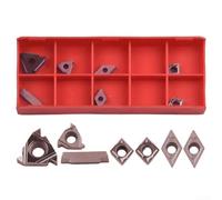Ensemble d'outils de tournage inserts en carbure pour tour de tige de 12 mm, kit de support de barre d'alésage CCMT060204 11IR 16ER MGMN200 DCMT070204