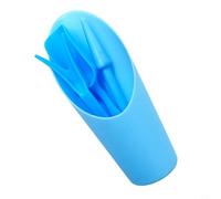 Ensemble d'outils de transplantation de jardin pour plantes succulentes - Kit en plastique vert pour pelle, cuillère, fourchette et terreau avec migration - 4 pièces (bleu)