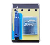 Ensemble d'outils d'ébavurage manuel avec 10 lames pour métal, plastique, aluminium - NB1100 Outil de coupe et de chanfreinage avec poignée antidérapante, rotation à 360°