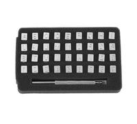 Ensemble d'outils d'estampage du cuir, 36 pièces avec tampons lettres et chiffres en alliage d'acier de 6 mm, kit de bricolage avec poignée