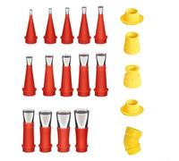 Ensemble d'outils d'étanchéité avec buse en caoutchouc et embouts d'extension pour décoration d'intérieur, 14/16 tailles, kit de buses de calfeutrage compatibles avec silicone Sea (19 pièces)