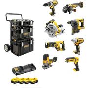 DeWalt Pack d'outils sans fil XR 18V 8 outils 4 batteries 5Ah Coffret inclus