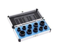 Ensemble d'outils d'extraction d'écrou de boulons à section haute SAE - Prise hélicoïdale interne dénudée - 10 petites douilles métriques - Extracteur de vis robuste pour enlever les dommages