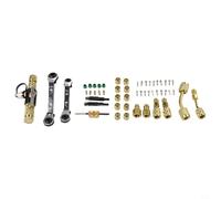 Ensemble d'outils d'installation de valve à vide avec double pour clés CVC d'un quart - 5/16 tailles compatibles avec R22/R12/R407C/R410a/R404a/R32 pour systèmes de réfrigération AC
