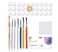 Ensemble d'outils d'ongles pour Ombre Gradient Nail Gel Painting Glue Kit 50pcs éponges avec stylo Grabber et pinceaux d'art d'ongles pour l'art de conception d'ongles multifonctionnels