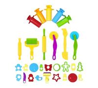 Ensemble d'outils éducatifs en argile pour jeux familiaux, véhicules, plantes, moules en argile sûrs