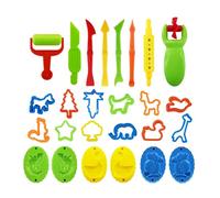 Ensemble d'outils éducatifs en argile pour jeux familiaux, véhicules, plantes, tampons en argile créatifs sûrs pour travaux manuels