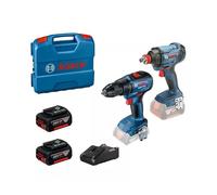Ensemble d'outils électriques 18V - Bosch - GDX 18V-285 - GSR 185-LI - 2 batteries 2.0Ah - Polyvalent - Compact