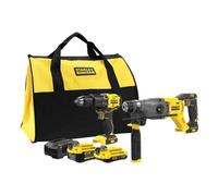 Ensemble d'outils électriques 18V - Stanley - V20 - SFMCD715 - SFMCH900 - 1*4.0Ah - 1*2.0Ah - Sac inclus