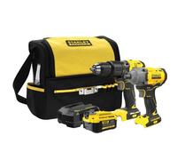 Ensemble d'outils électriques - STANLEY - V20 SFMCD715/SFMCD920 - 18V - Batterie 4.0Ah - Perceuse+Visseuse à chocs