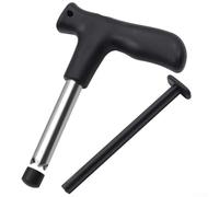 Ensemble d'outils en acier inoxydable avec grattoir et perceuse pour une ouverture facile des fruits - Gadget de cuisine noir 12,4 x 9 cm pour la maison et l'extérieur