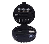 Ensemble d'outils en Forme de Pneu 20 pièces Kit de matériel Domestique Multifonctionnel en Acier au Carbone avec boîte de Rangement pour Les projets ménagers d'entretien de