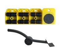 Ensemble d'outils for déplacer des Meubles, élévateur de Transport, déplacement d'objets Lourds, Rouleau à 4 Roues avec Barre Roue, Outils Couleurs(D 5pcs)