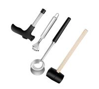 Ensemble d'outils légers pour ouvrir les noix de coco, les coquillages, les noix de coco, l'eau et la viande, facile à utiliser