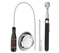 Ensemble d'outils magnétiques de collecte | outil mécanique avec poignée rotative pour métaux - pour réparation automatique réglable et pivotant pour utilisation dans le garage pour papa grand-père et