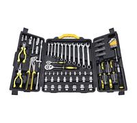 Ensemble d'outils mécaniques 110 pièces-Kit d'outils mécaniques avec embouts-clés, mallette de rangement à poignée à cliquet for réparation automobile outil