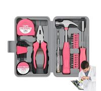 Ensemble D'outils Ménagers - Kit De Boîte À Outils Compacts Rose, Réparation De Tout Usage, Petit Boîtier D'organisateur Portable, Collecte D'outils À Main De Maintenance Polyvalente | Home Garage Apa