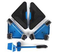 Ensemble d'outils Mobiles de Meubles Lourds Kit de Transport à Rouleaux triangulaires Portables pour la Maison en déménagement en Caoutchouc en Caoutchouc Abs Bleu Noir 5pcs