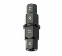 Ensemble d'outils pour axe hexagonal Honda Suzuki Buell pour BMW Moto 17 19 22 24 mm avec entraînement 3/8" pour démontage de roue avant et changement de pneu sur motos tout-terrain sport en chrome