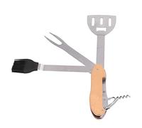 Ensemble d'outils pour Barbecue 5 en 1 |Ustensiles de Gril Pliables en Acier Inoxydable |Spatule Brosse Décapsuleur Combo pour Griller/Camping/Pique-Nique |Portable et Peu